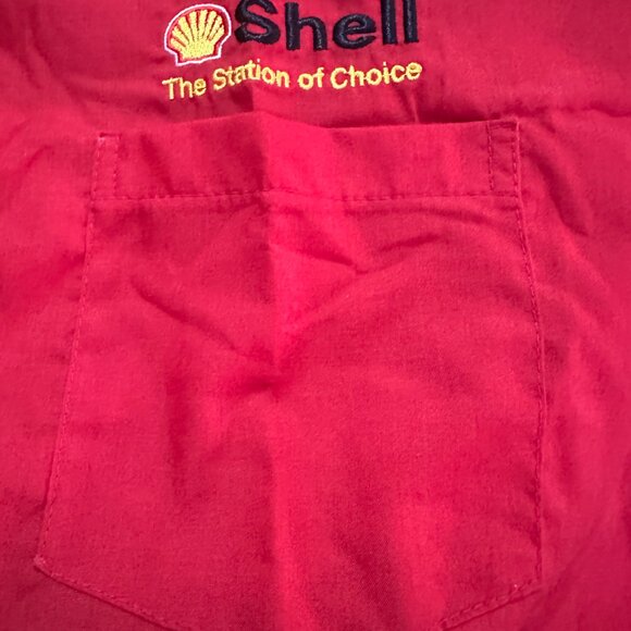Shell Helix Ferrari RPM Men's Red Button Front SS Shirt 3XL XXXL - Picture 2 of 7